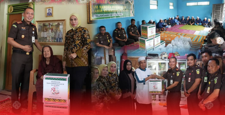 Keluarga Besar Kejaksaan Negeri Tapin melaksanakan kegiatan Anjangsana dan Bakti Sosial