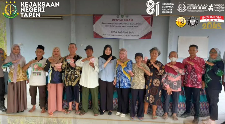 PENDAMPINGAN PENYALURAN BLT DD DESA PADANG SARI KEC. BINUANG KABUPATEN TAPIN